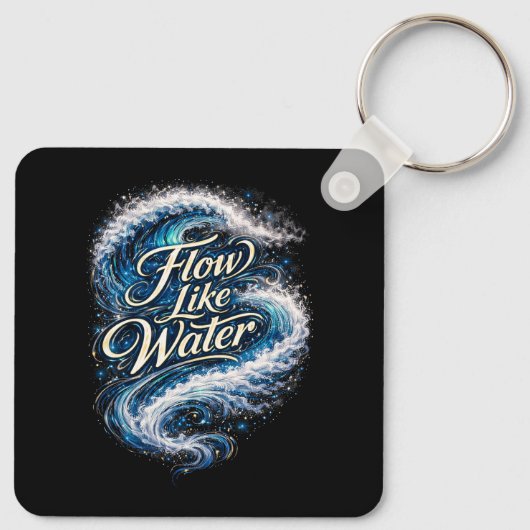 Flow Like Water Sleutelhanger (Achterkant)