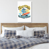 Flow Met De Gelukkige Golven Muurkunst Canvas Afdruk (Insitu (Slaapkamer))