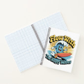 Flow Met De Gelukkige Golven Surf Journaal Notitieboek (Binnen)