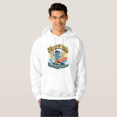 Flow Met De Gelukkige Golven Surf Stijl Heren T-sh Hoodie (Voorkant volledig)