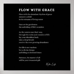 Flow met Grace Faith poëzie muur kunst poster deco