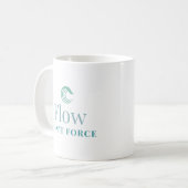 Flow, niet forceren Minimaal Motiverende Mok (Voorkant links)