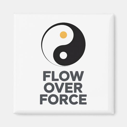 Flow Over Force Yin Yang Yoga Lance Apparel _2 Magneet (Voorkant)