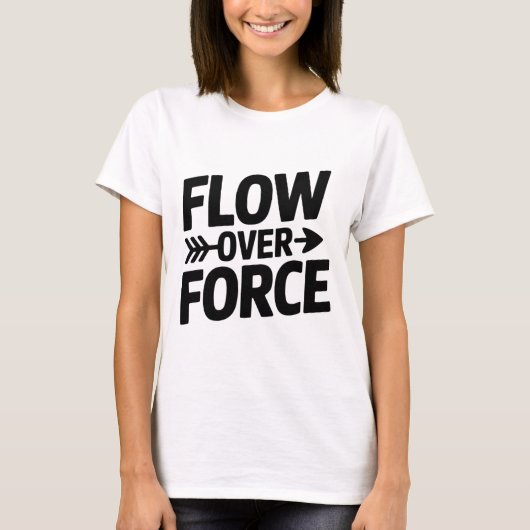 Flow Over Force Yin Yang Yoga Lance Kleding _1 T-shirt (Voorkant)