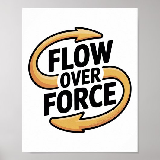 Flow Over Force Yin Yang Yoga Lance Kleding Poster (Voorkant)
