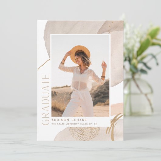 Flow | Photo Graduation Announcement & Invite Aankondiging (Staand voorkant)