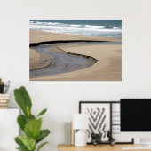 Flow - Scott Creek Beach Poster (Thuiskantoor)