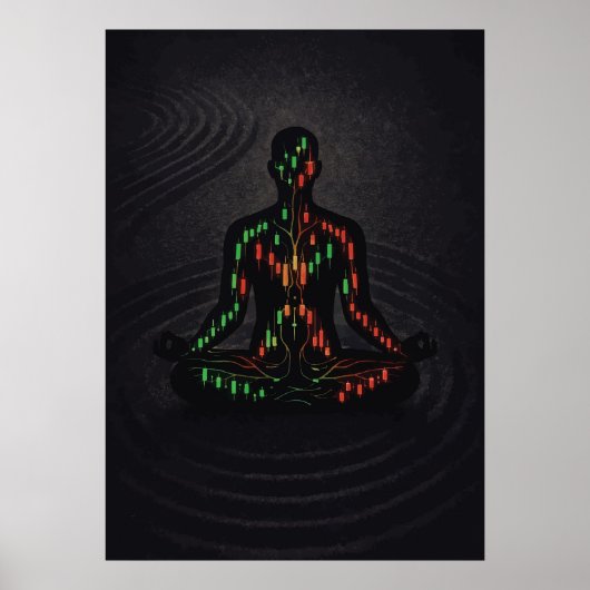 Flow State Trading Zen Meditation, Forex Crypto Poster (Voorkant)