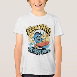 Flow With The Happy Waves Kids Surf Shirt