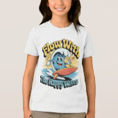 Flow With The Happy Waves Kids Surf Shirt (Voorkant)