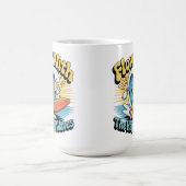 Flow With The Happy Waves Retro Surf Mug Koffiemok (Center)