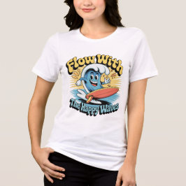 Flow With The Happy Waves Retro Surf Vibes Women's Tri-Blend Shirt