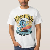 Flow With The Happy Waves Surf Style Men’s Tee T-shirt (Voorkant)