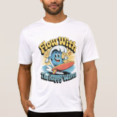 Flow With The Happy Waves Surf Style Men’s Tee T-shirt (Voorkant)