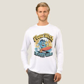 Flow With The Happy Waves Surf Style Men’s Tee Tri-Blend Shirt (Voorkant)