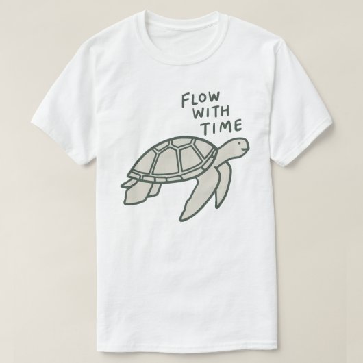 Flow With Time Turtle T-shirt (Design voorkant)