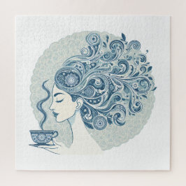 Flow Woman Art – Blue Tegel Fusion Legpuzzel