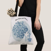Flow Woman Art – Blue Tegel Fusion Tote Bag (Dichtbij)