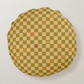 Flowe Checkered Pattern - No. 02 Rond Kussen (Achterkant)