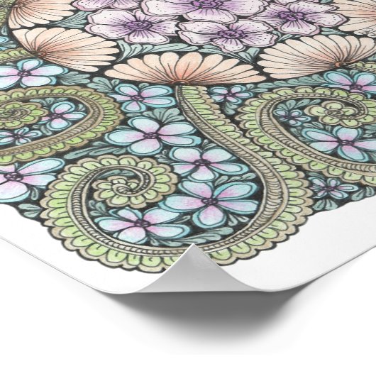 Flower2 doodle print 8x8in (Hoek)