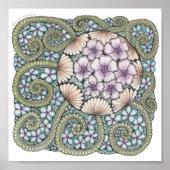 Flower2 doodle print 8x8in (Voorkant)