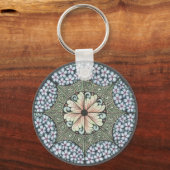 Flower2 en flower3 doodle art keyring. sleutelhanger (Achterkant)