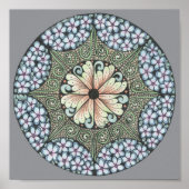 Flower3 doodle art print 8x8in. (Voorkant)