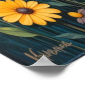 Flower 3D Texture Painting on Canvas Colorful Wild Poster (Hoek)
