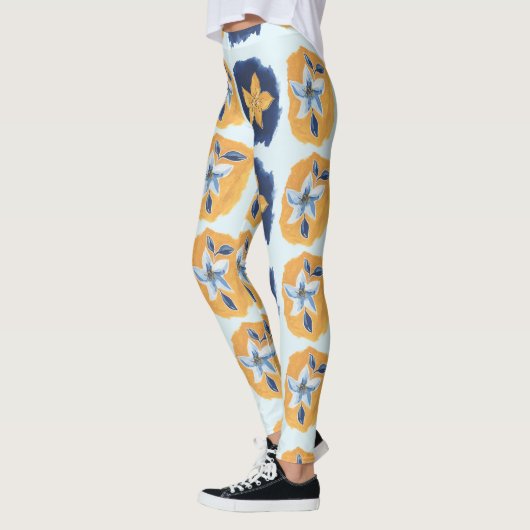 Flower abstract pattern leggings (Links)