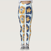 Flower abstract pattern leggings (Voorkant)