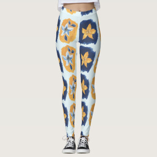 Flower abstract pattern leggings