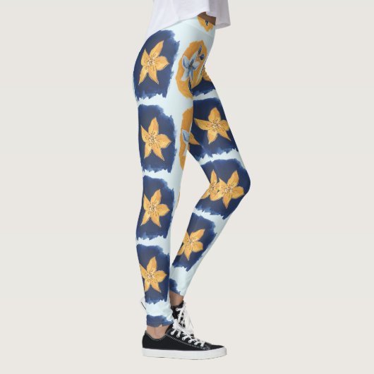 Flower abstract pattern leggings (Rechts)