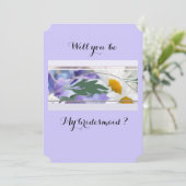 Flower Abstract Will You Be My Bridesmaid card Save The Date (Staand voorkant)