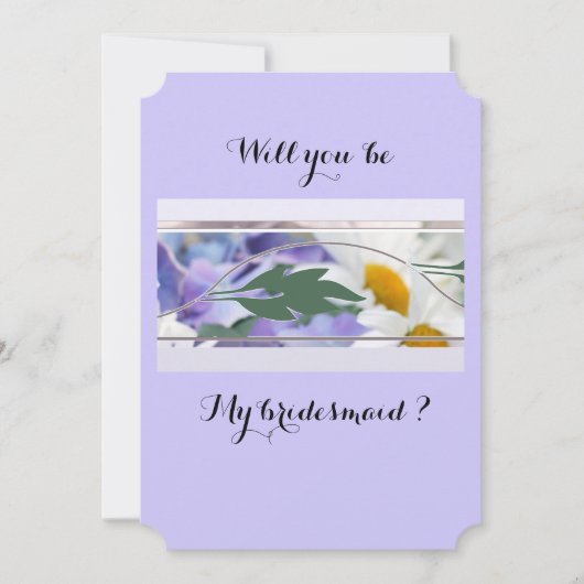 Flower Abstract Will You Be My Bridesmaid card Save The Date (Voorkant)