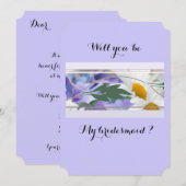 Flower Abstract Will You Be My Bridesmaid card Save The Date (Voorkant / Achterkant)