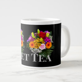 Flower Afbeelding Sweet Tea Tekst naam Specialty M Grote Koffiekop