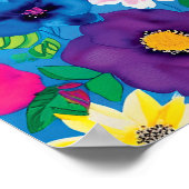 Flower All Over Print Waterverf Poster (Hoek)