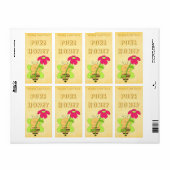 Flower and Bee Pure Honey Label (Full Sheet)