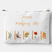 Flower and Bird Bam Mahjong Tile Bag Etui (Achterkant)