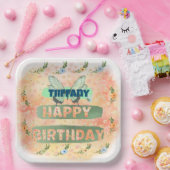 Flower and Butterfly Paper Square Bord (Feest)