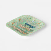 Flower and Butterfly Paper Square Bord (Gebogen)