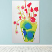 Flower Arrangement Abstract schilderij Canvas Afdruk (Insitu (Houten vloer))