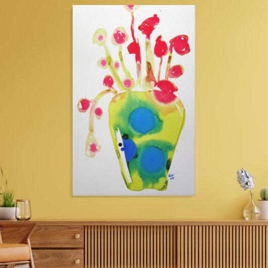 Flower Arrangement Abstract schilderij Canvas Afdruk (Insitu (Woonkamer))