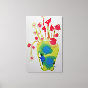 Flower Arrangement Abstract schilderij Canvas Afdruk