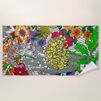 Flower Arranging Beach Towel Strandlaken