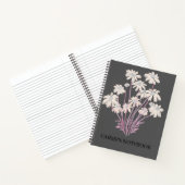 Flower Art Drawing Personalize Spiral Notebook Notitieboek (Binnen)