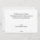 Flower Art Herfst Tree Vakantie Thanksgiving Kaart (Achterkant)