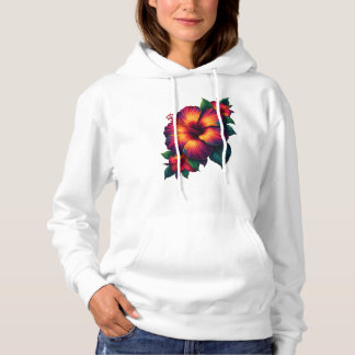 Flower Art Hoodie for Women