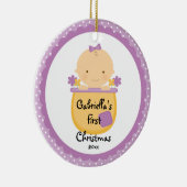 Flower Baby Girl Baby's eerste kerst Ornament (Rechts)