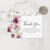 Flower Baby shower Bedankt Card Notitiekaartje (Voorkant / Achterkant in situ)